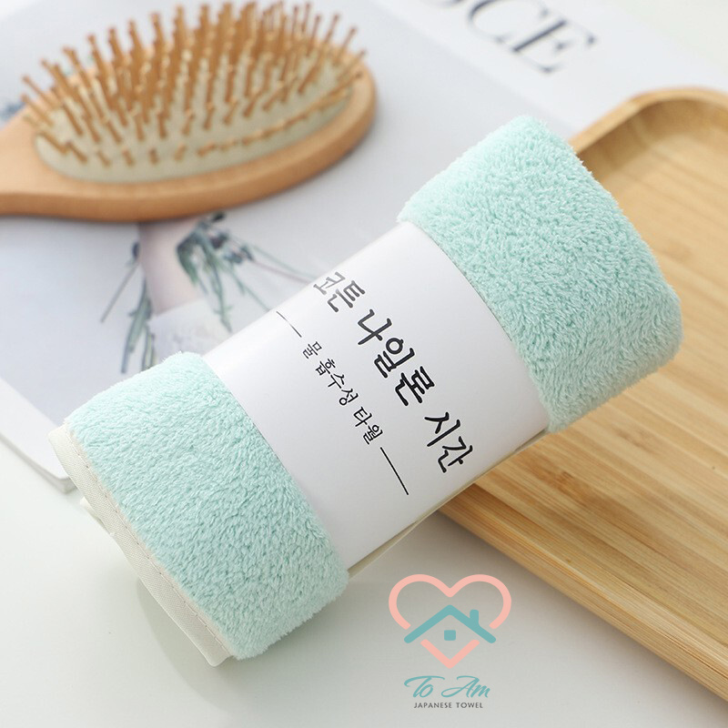 Khăn tắm xuất Hàn Quốc chất lượng cao To_Am Khăn tắm lông cừu lớn 70 x 140cm siêu thấm hút, mềm mịn