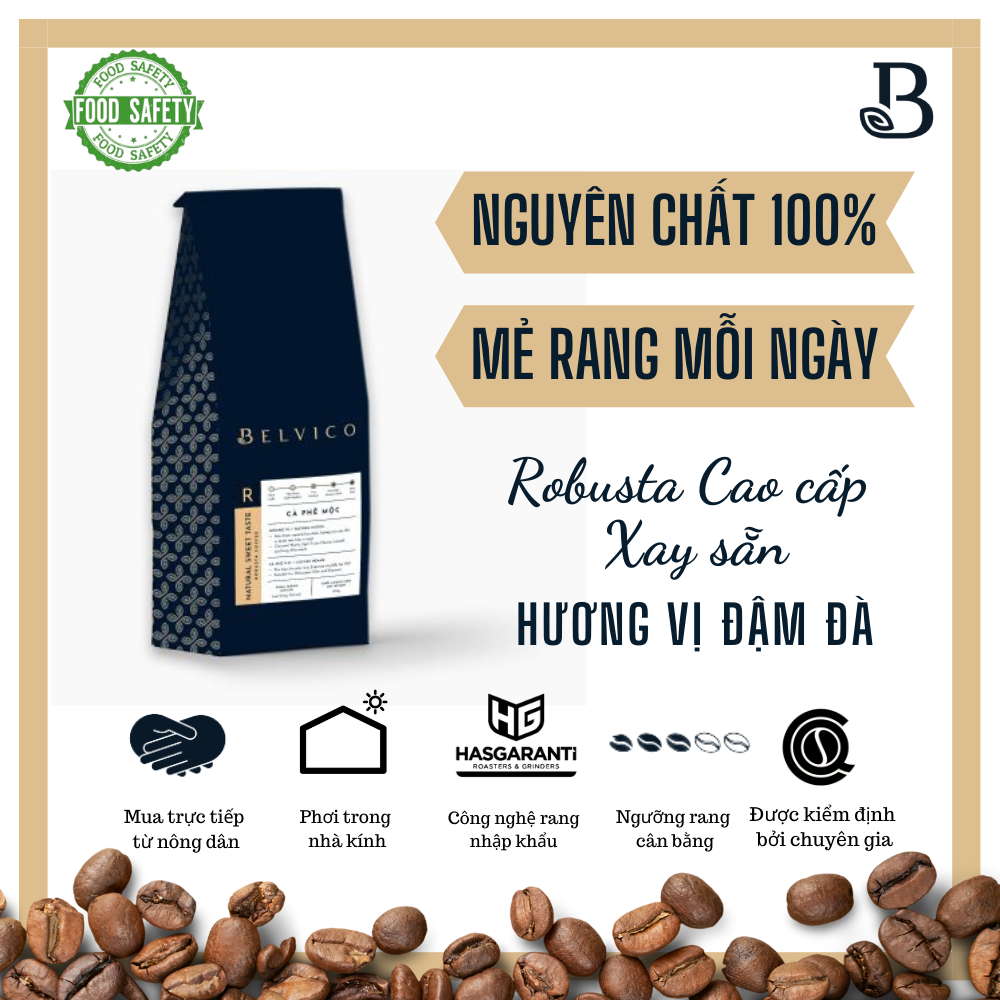 Robusta Premium grounded - 100% Pure - Belvico coffee