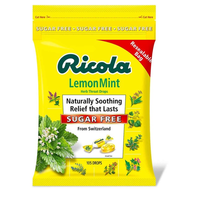 Kẹo ricola không đường gói 105 viên