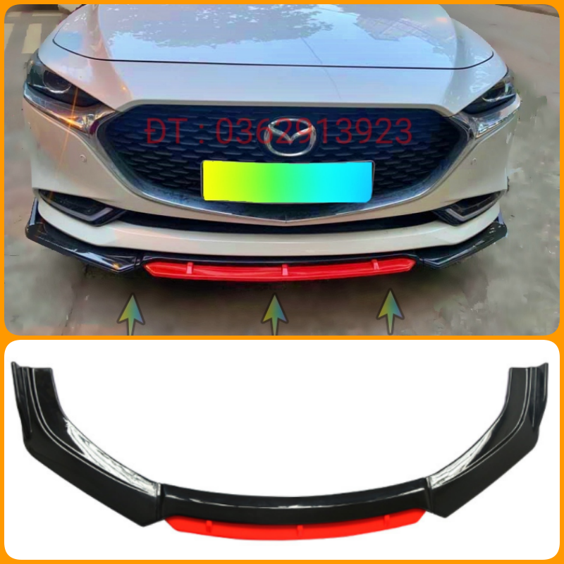 Cản trước thể thao 3 mảnh cho xe mazda3 - 3s các đời