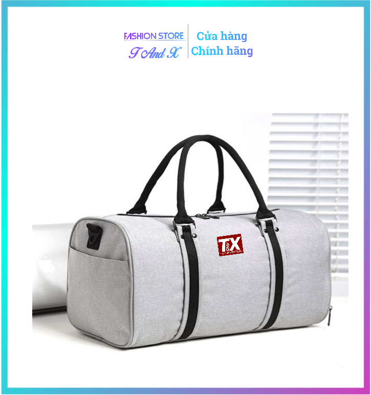 Túi/balo du lịch đựng hành lý cỡ lớn màu xám, túi trống r022