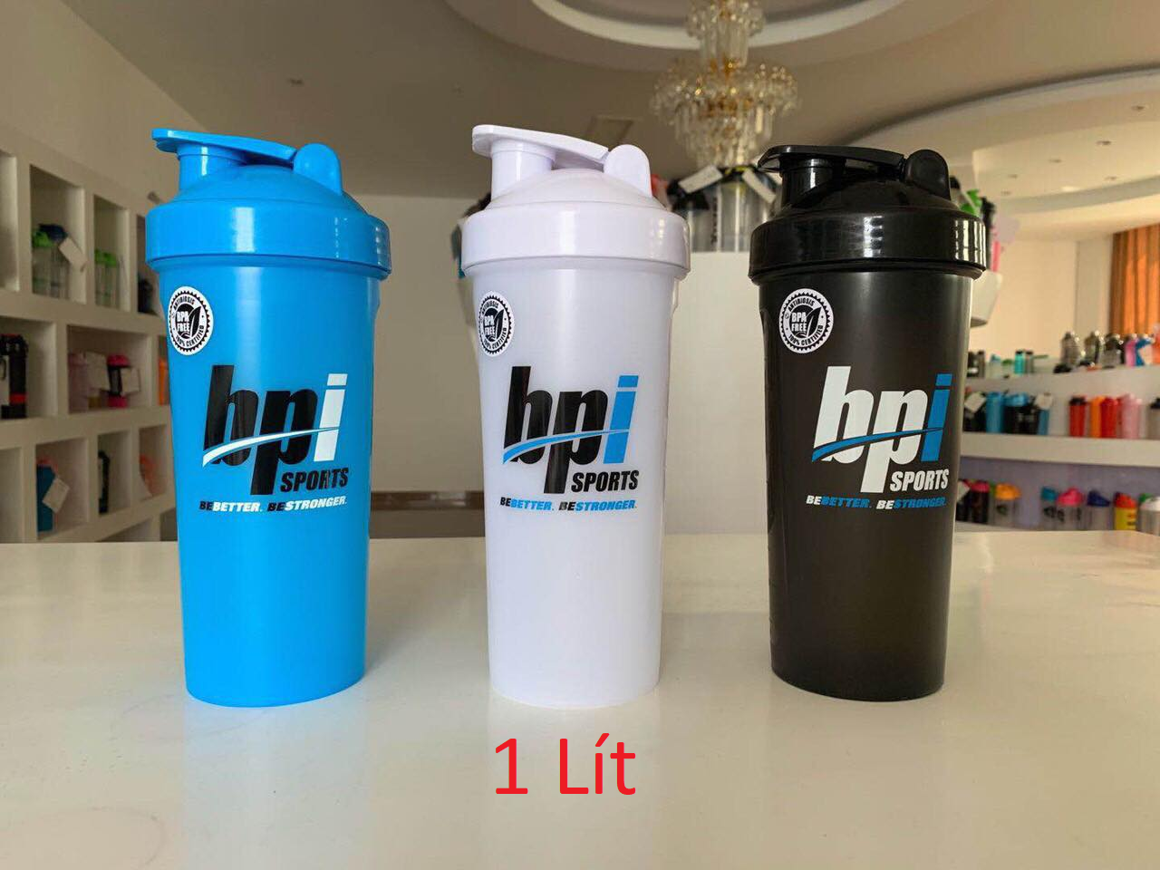 Bình nước pbi 1 lít - đựng nước sữa đạm dành cho người tập thể thao