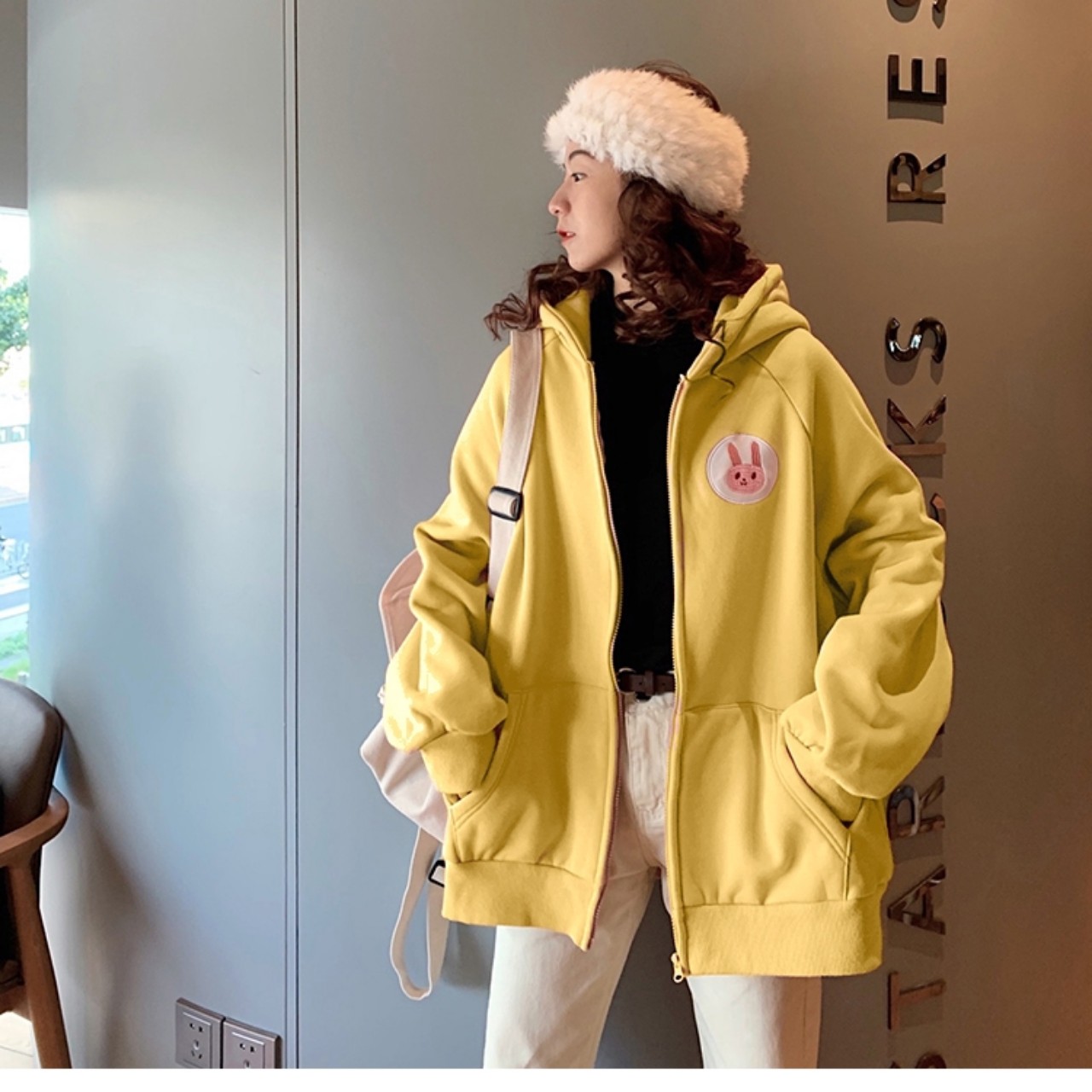 [HCM]ÁO HOODIE NỮ PHỐI DÂY PHONG CÁCH NHẬT BẢN THỜI TRANG MỚI