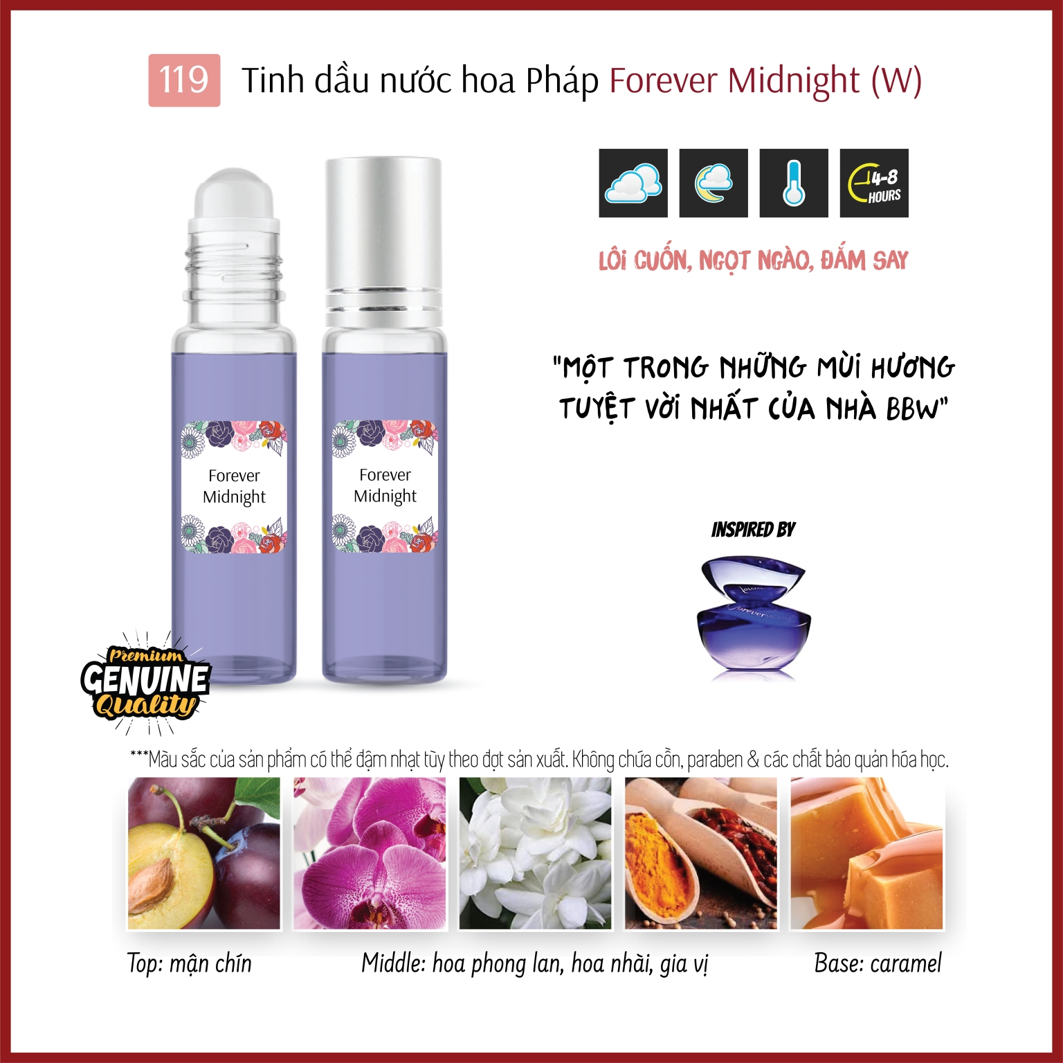 Tinh dầu nước hoa Pháp Forever Midnight 10ml