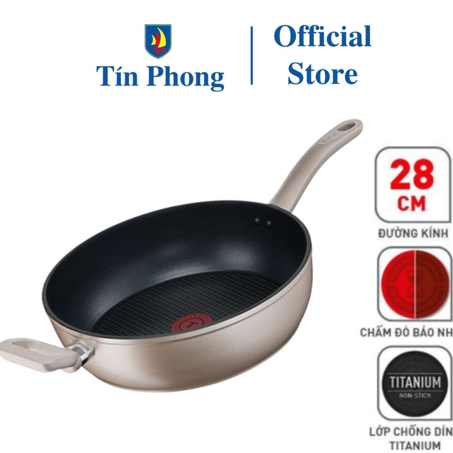 Chảo chống dính sâu lòng Tefal Sensations 28cm H9109014 Đáy từ - Trưng bày xả kho Mới 99%