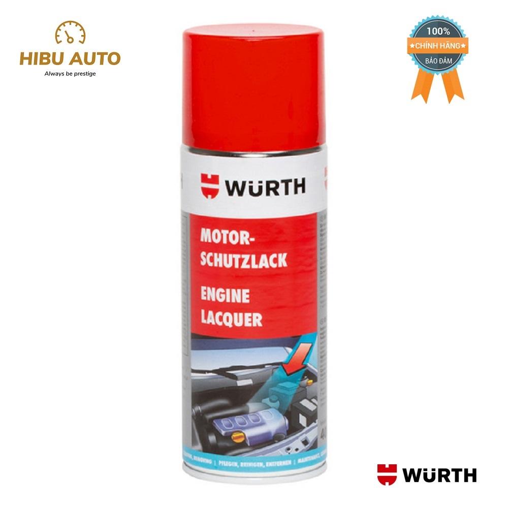 Chai xịt phủ bóng bảo vệ khoang máy động cơ wurth engine lacquer 400ml 0892790