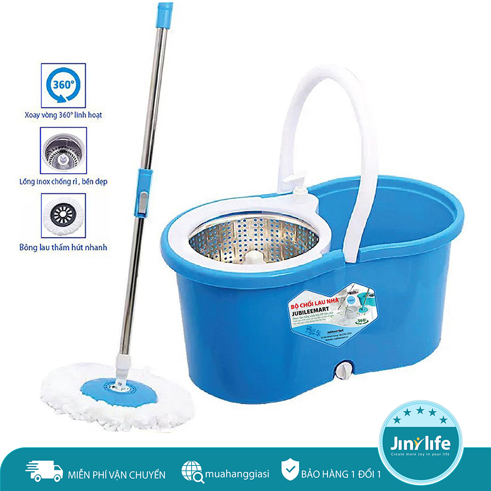 [SIÊU SALE] Bộ Chổi Lau Nhà Thông Minh 360 Độ, bộ lau nhà thông minh, thùng lau nhà thông minh tự vắt, bộ lau nhà Jubilee Mart, bộ lau nhà 360 độ thái lan KÈM THÙNG - BẢO HÀNH 1 ĐỔI 1