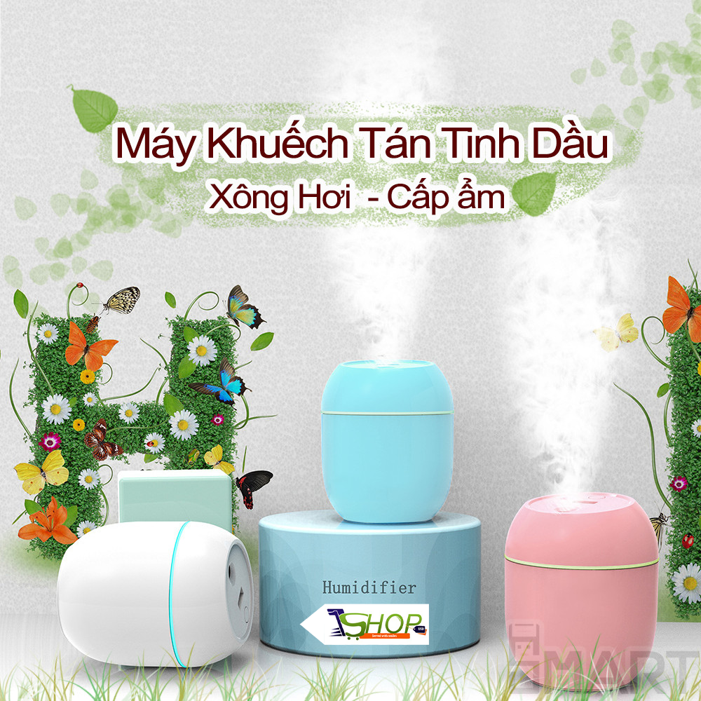 Máy xông tinh dầu mini 250ml, đèn xông tinh dầu, máy phun sương tạo ẩm không khí- MX02