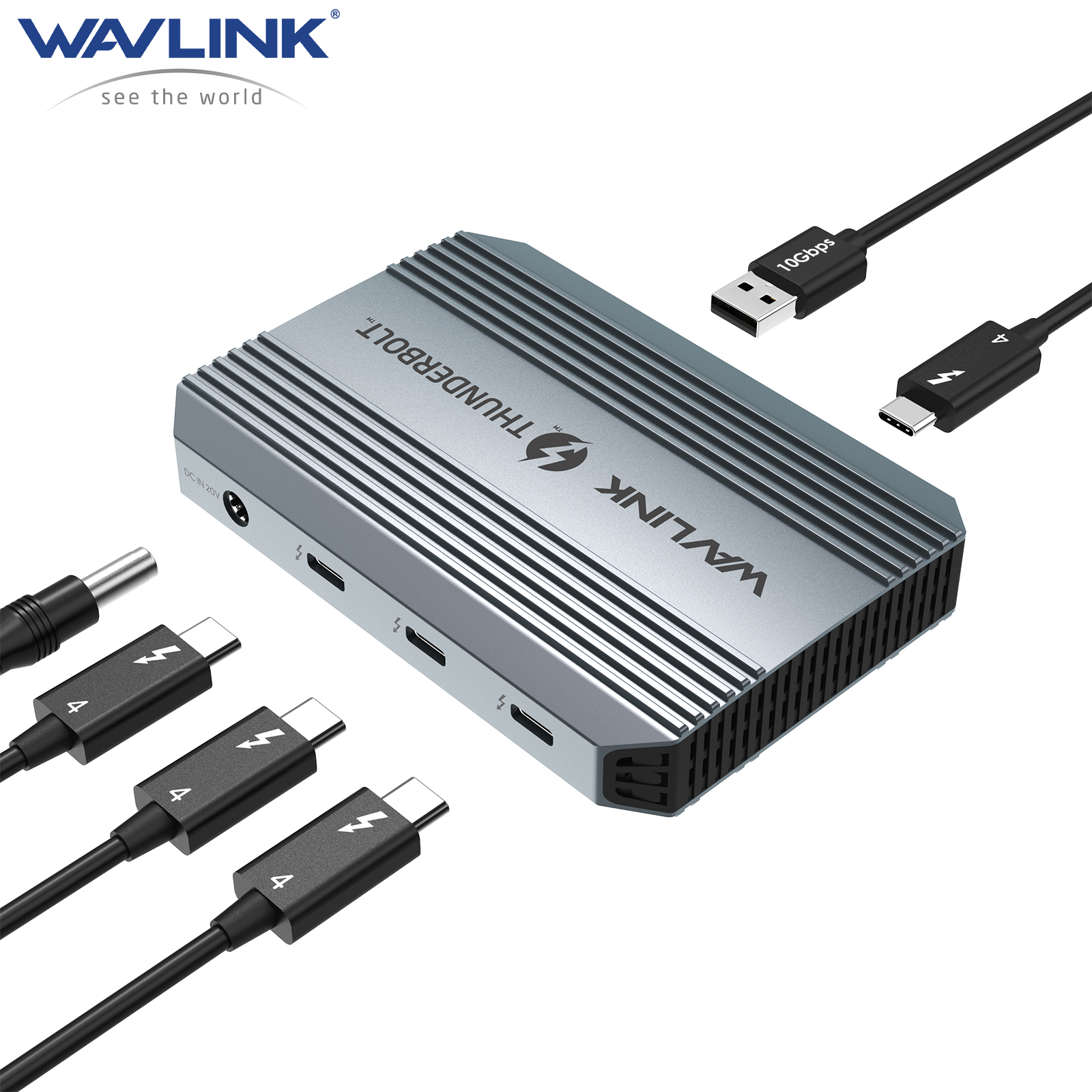 WAVLINK 5-in-1 Thunderbolt 4 Hub, 90W PD Charging, Single 8K or Dual 4K Display for MacBook Pro/Air M1 M2 M3, Thunderbolt 4/3, USB-C/USB 4 Windows