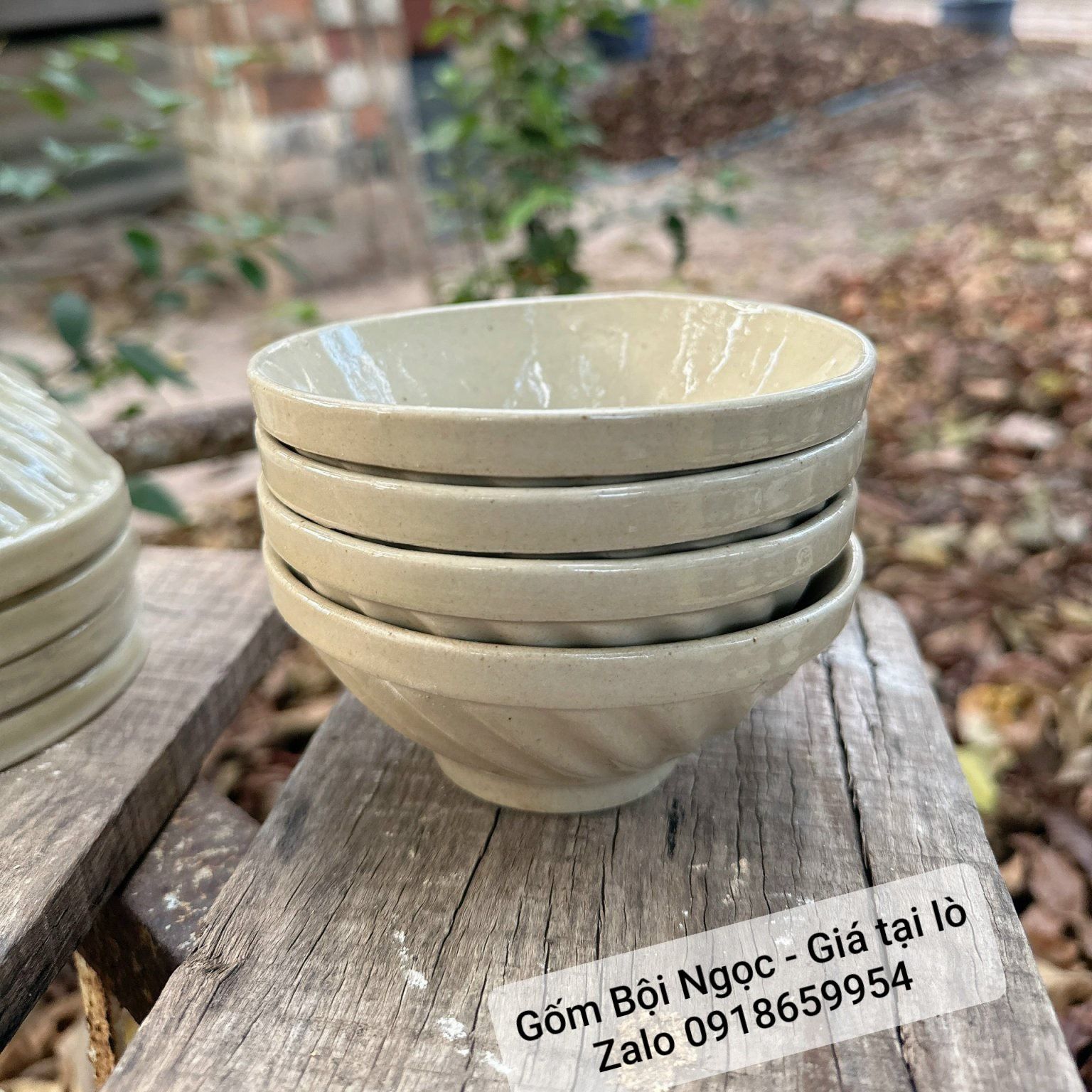 Bộ 10 chén bí xưa - chén canh - uống trà - chén ăn cơm - gốm lái thiêu - gốm xưa cho người hoài niệm