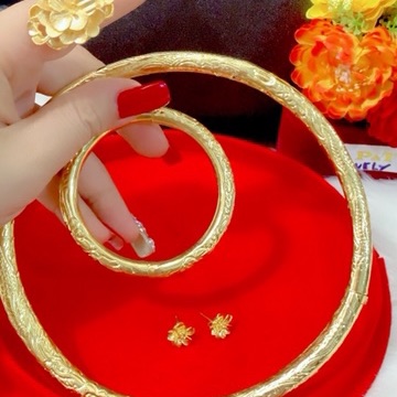 Combo bộ trang sức kiểu cưới mạ vàng 24k