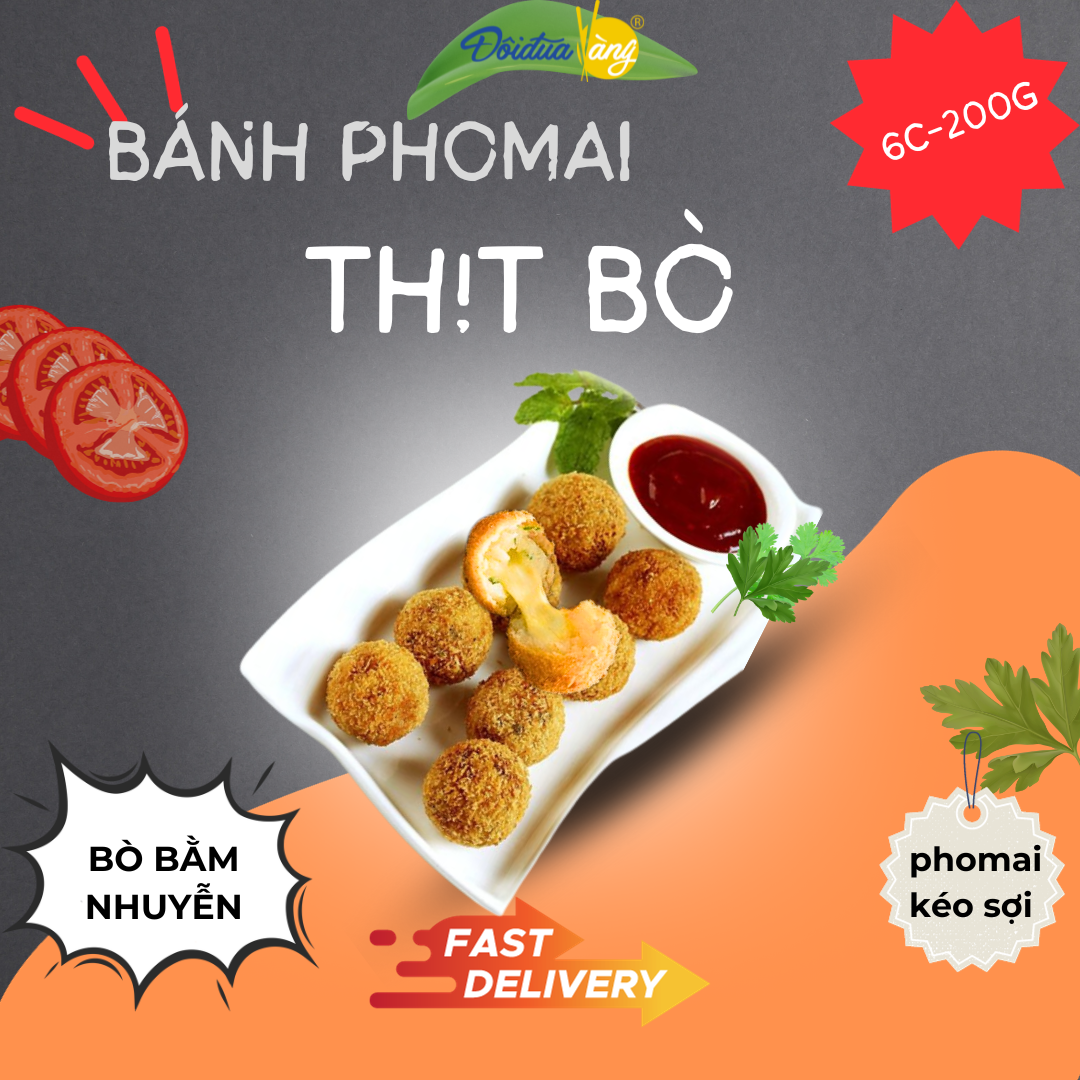 Bánh phomai thịt bò 200g - đôi đũa vàng.