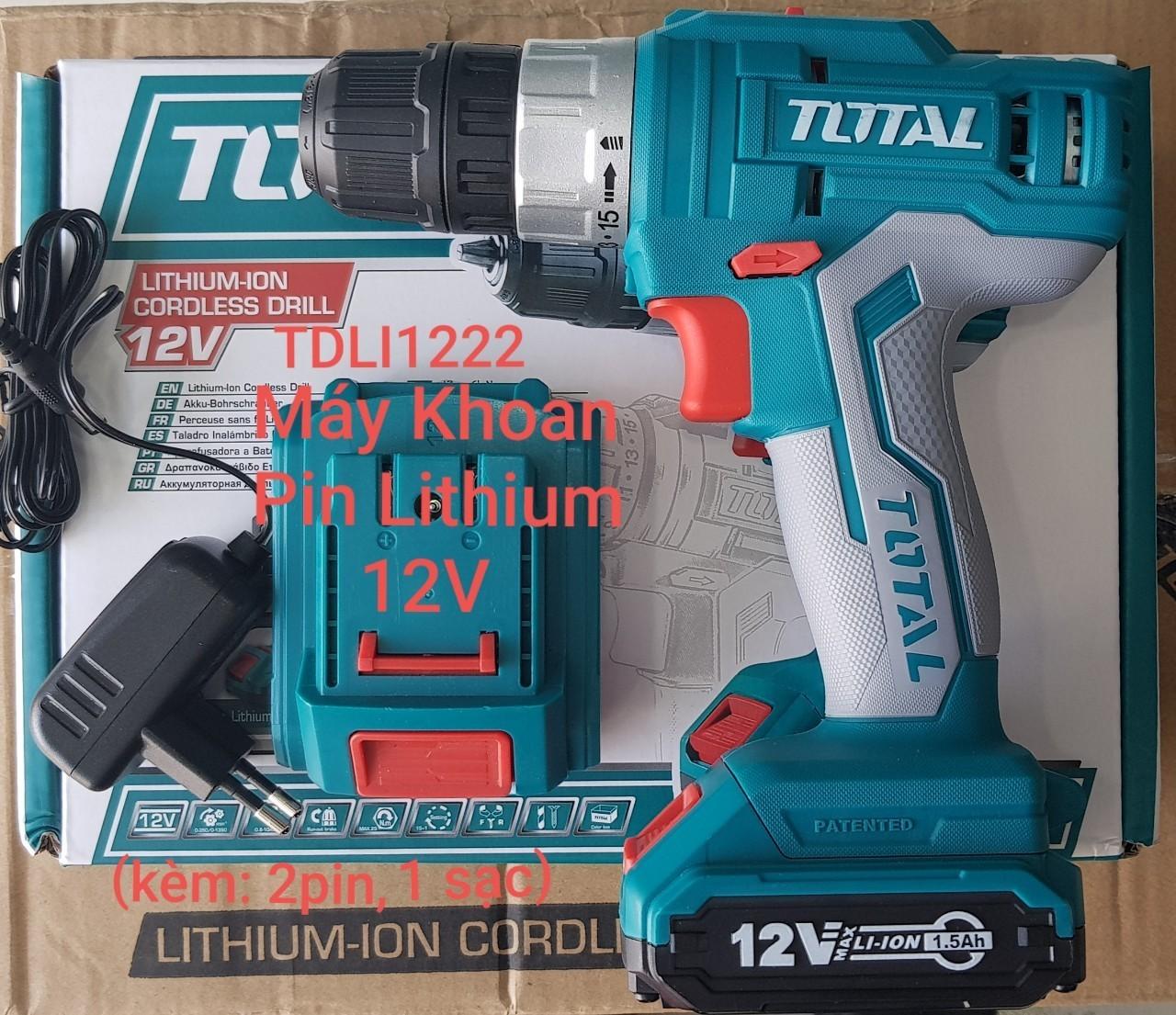 12V Máy Khoan Dùng Pin Lithium Total Tdli1222