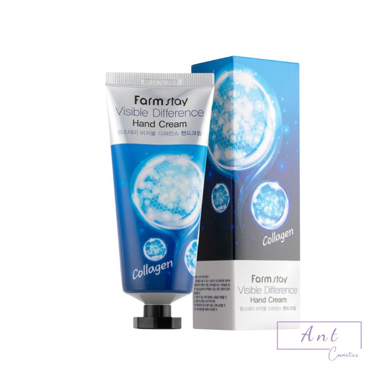 Kem dưỡng ẩm và làm mềm mịn da tay Hàn Quốc FarmStay Collagen Hand Cream 100g - Ant Cosmetics