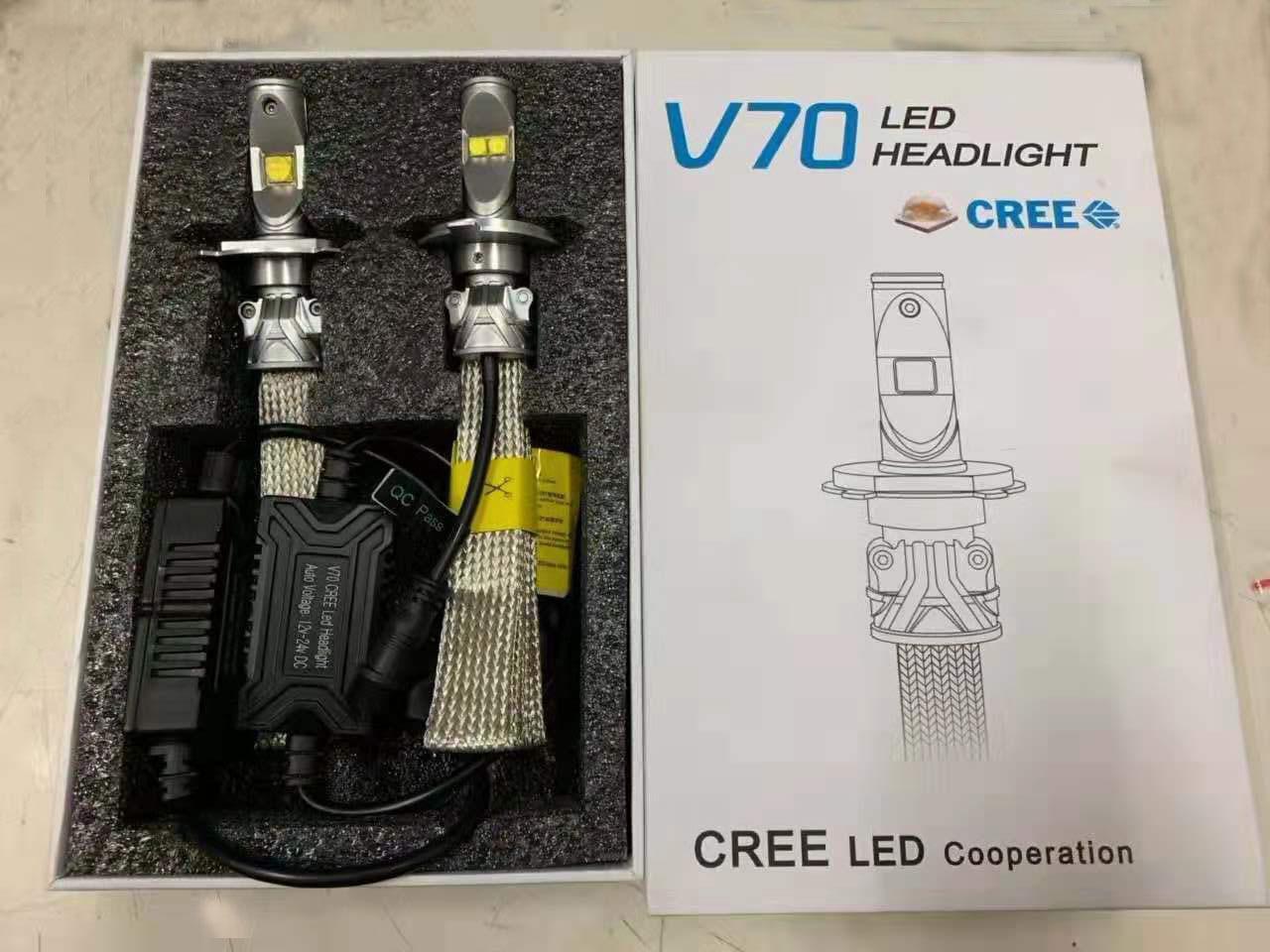 Led Cree V70 màu vàng nắng 4300K chân H11
