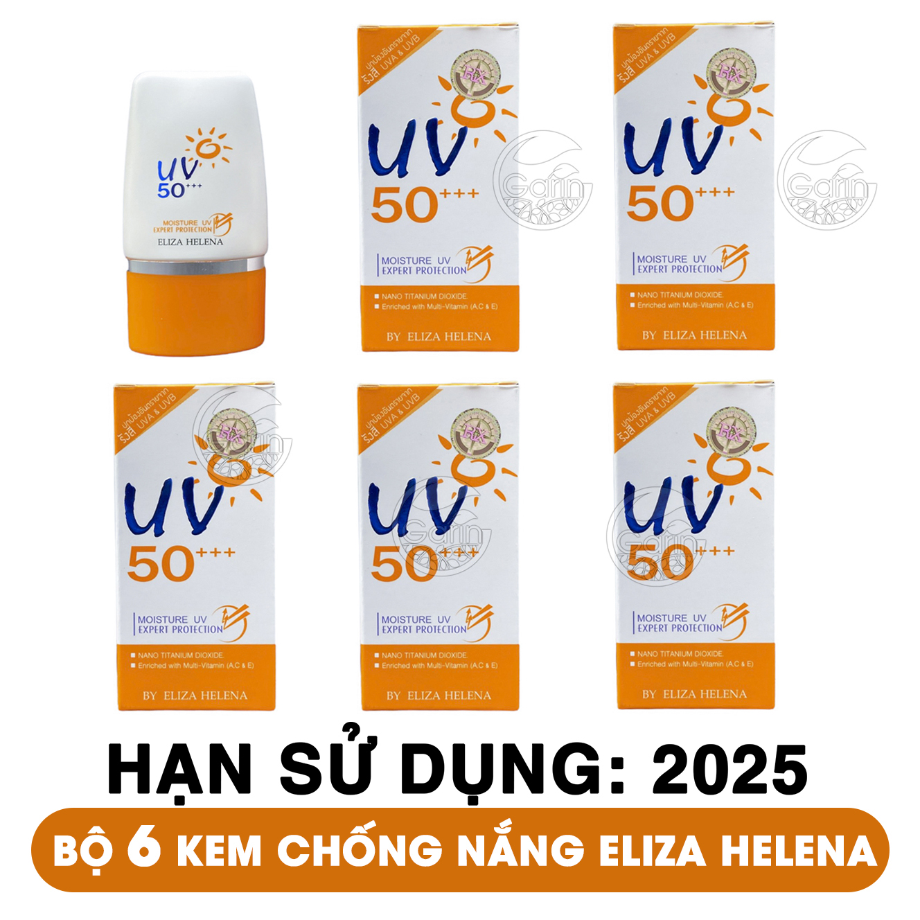 Bộ 6 hộp kem chống nắng cho da mặt và body eliza helena uv50++ Thái Lan 30g x6 dùng cho mọi loại da, da dầu, da mụn Học Viện Quân Y Việt Nam