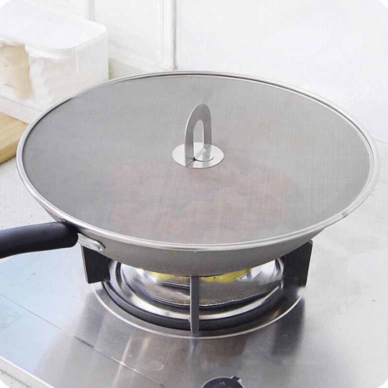 Xả kho giá sốc - lưới đậy chảo chống văng dầu mỡ inox