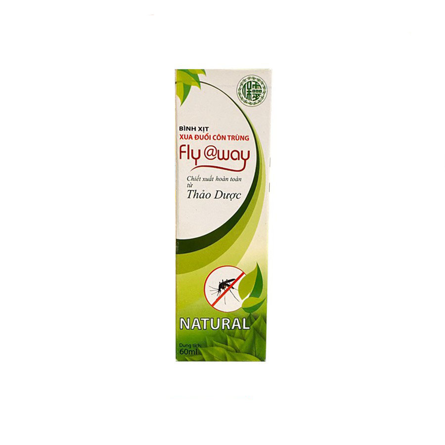 XỊT ĐUỔI MUỖI, CÔN TRÙNG FLY AWAY CHIẾT XUẤT THẢO DƯỢC LỌ 60ML