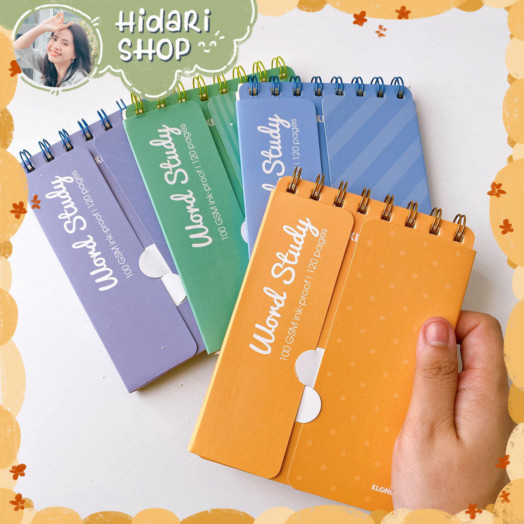   RANDOM MÀU  Sổ Học Từ Vựng Word Study A6 120 trang Klong - Hidari 