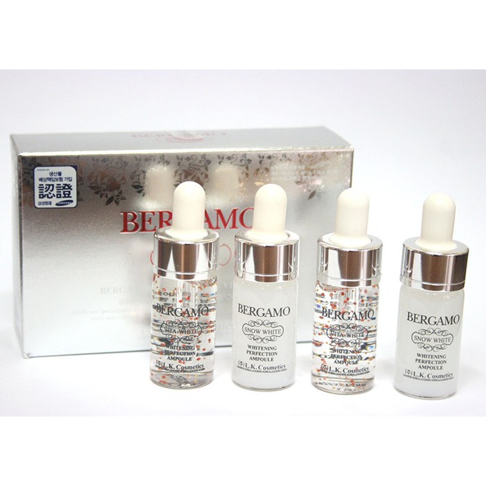 Serum Bergamo Vita Snow White Whitening màu trắng cấp ẩm dưỡng da trắng căng bóng
