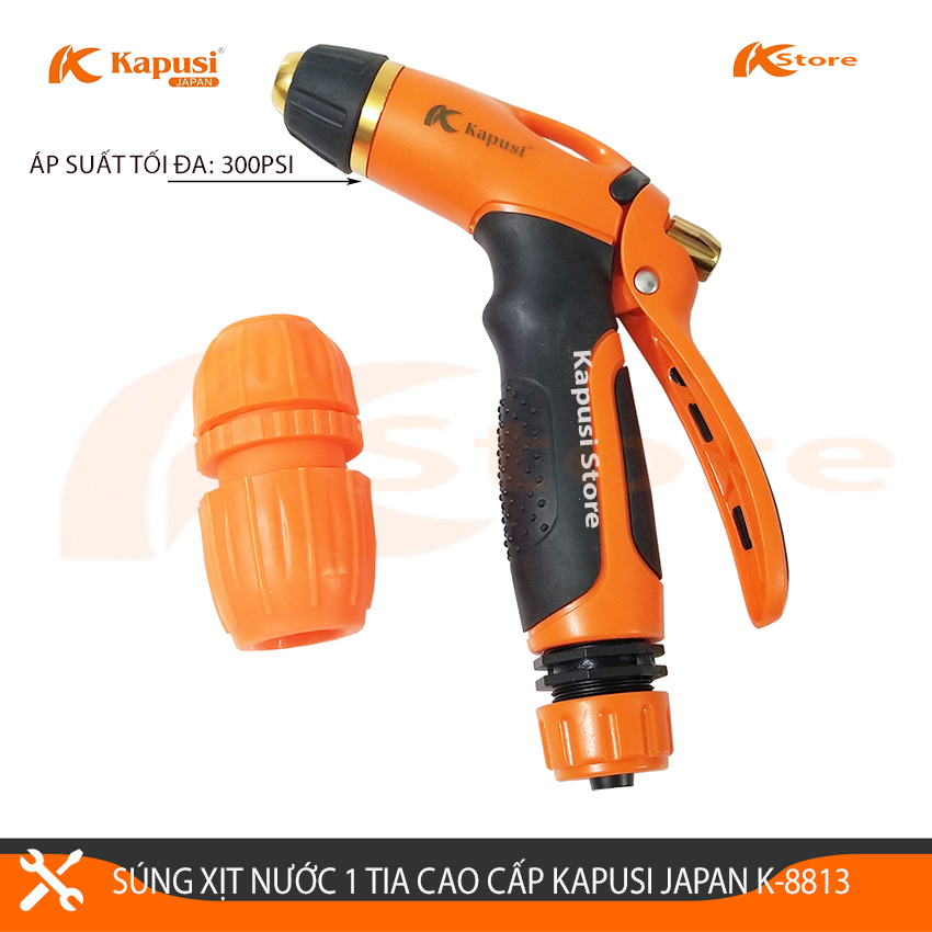 VÒI XỊT RỬA XE CAO ÁP KAPUSI JAPAN K-8813 - VÒI XỊT TĂNG ÁP RỬA XE - VÒI TƯỚI CÂY GIA ĐÌNH - DỤNG CỤ XỊT RỬA ĐA NĂNG CẦN THIẾT CHO MÔI GIA ĐÌNH voi xịt tăng áp rua xe, voi xịt tang ap, đầu bơm nước áp lực