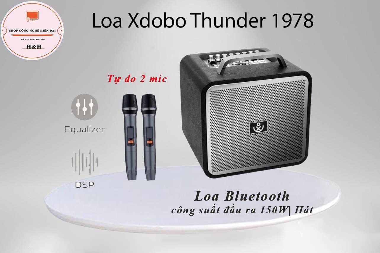 Loa bluetooth xdobo thunder 1978 - 150w siêu trầm - hát karaoke siêu hay - dsp - livetrearm