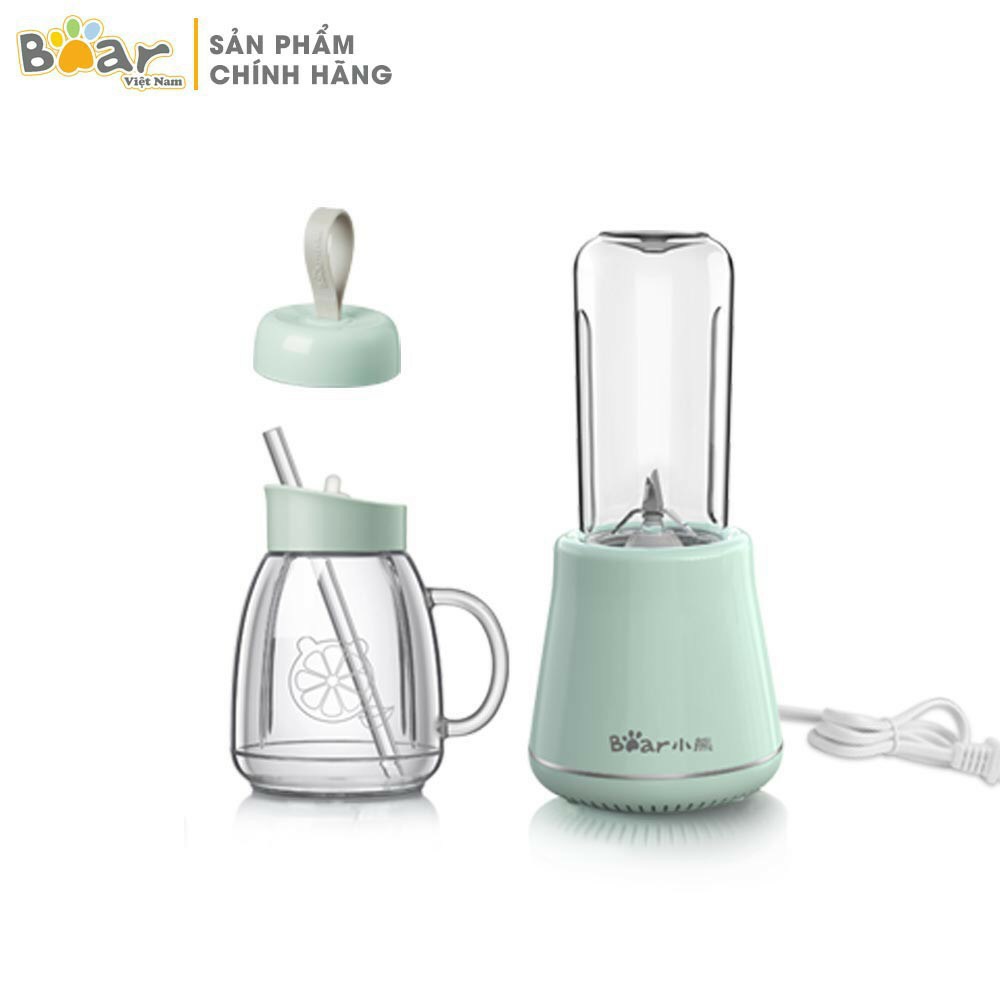 Máy xay sinh tố đa năng - máy xay sinh tố cầm tay - máy xay sinh tố tốt - máy xay sinh tố hoa quả bear – d04a1 - động cơ khỏe, tốc độ xay nhanh, lưỡi thép bằng inox 304 không gỉ, chất liệu tritan cao cấp an toàn cho sức khỏe