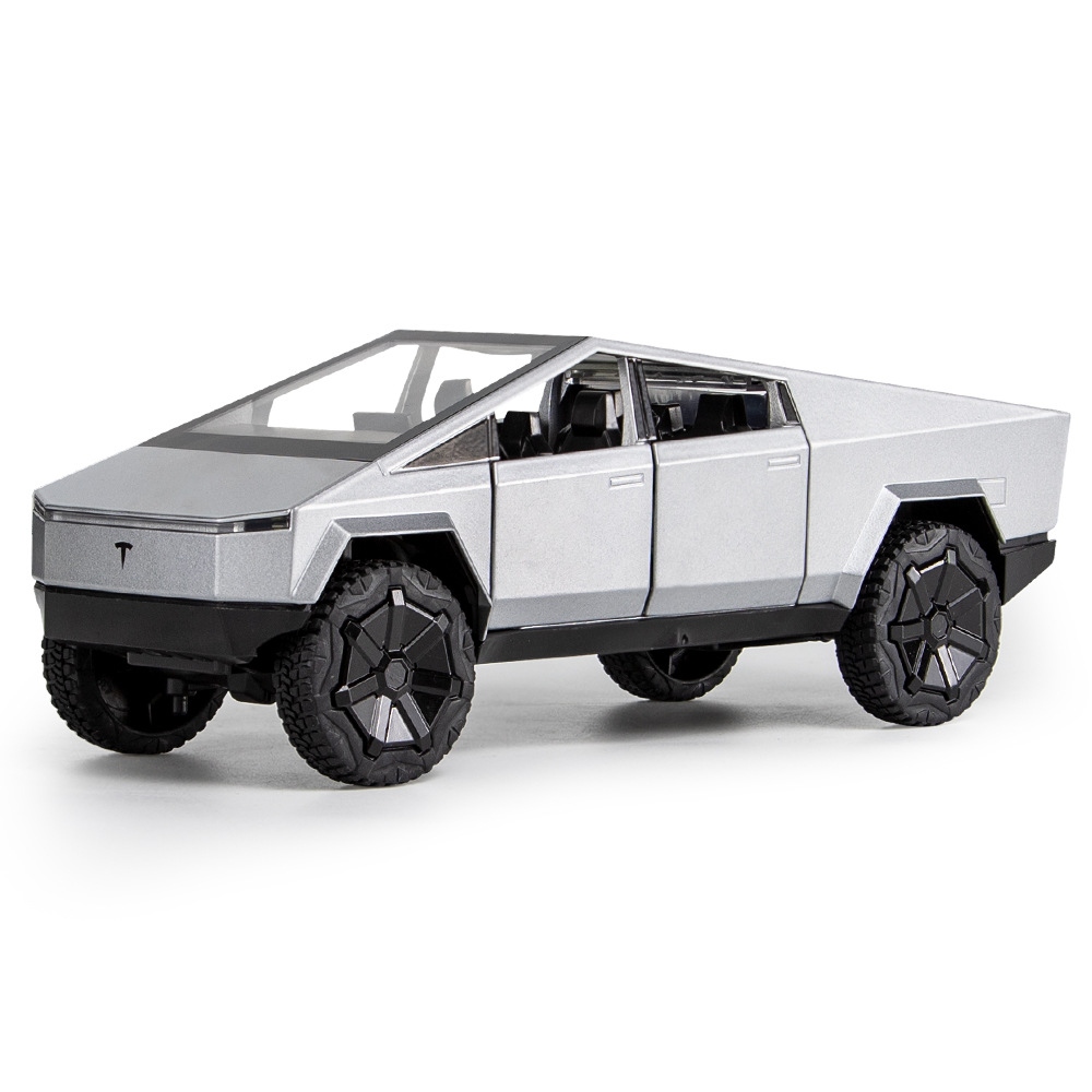 1:32 Tesla Bán Mô Hình Hợp Kim Kéo Lại Âm Thanh Và Ánh Sáng Off-Road Đồ Chơi Trẻ Em Cậu Bé Mô Hình Xe Ô Tô Trang Trí