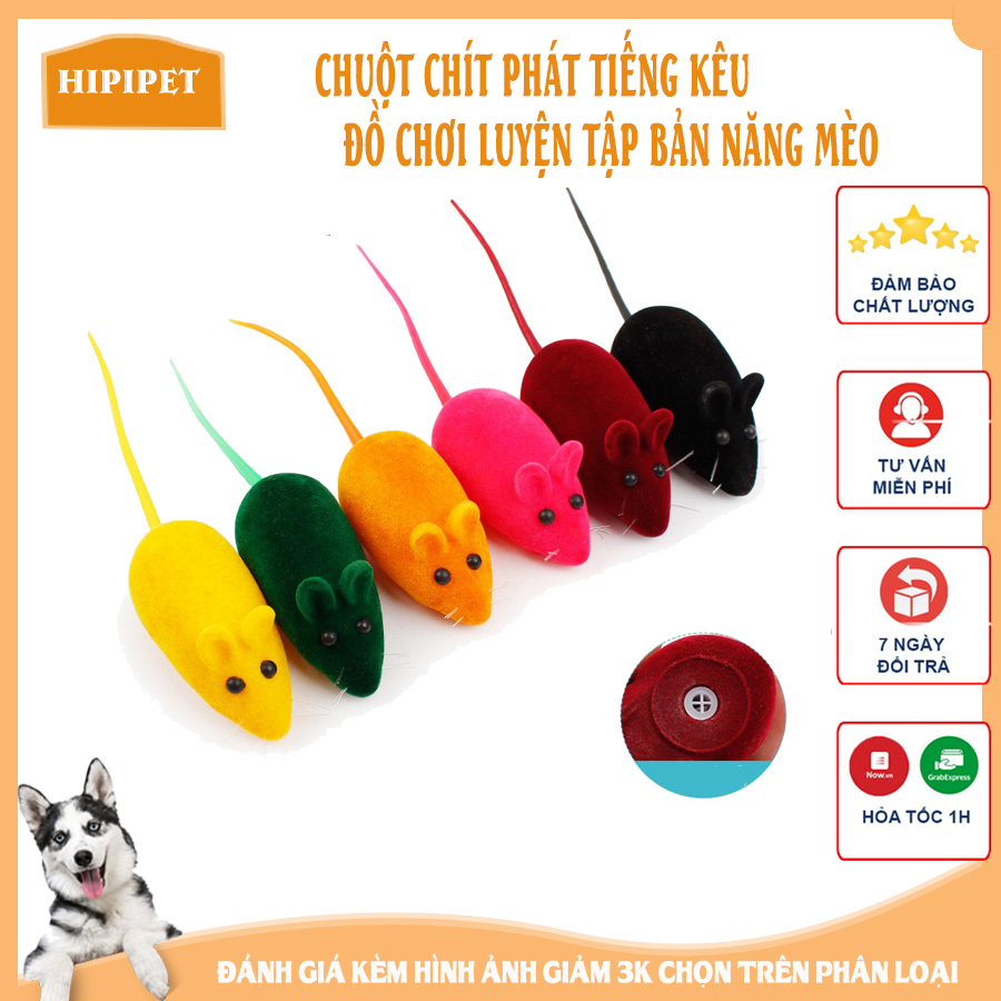 Đồ chơi cho mèo chó chuột giả phát tiếng kêu-Màu ngẫu nhiên