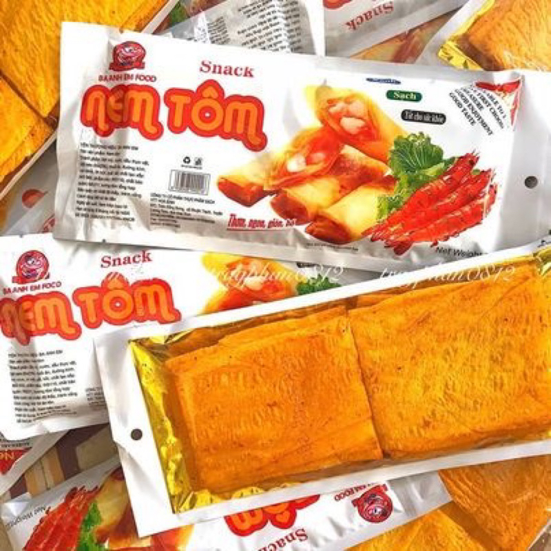 30 gói snack nem tôm thơm ngon