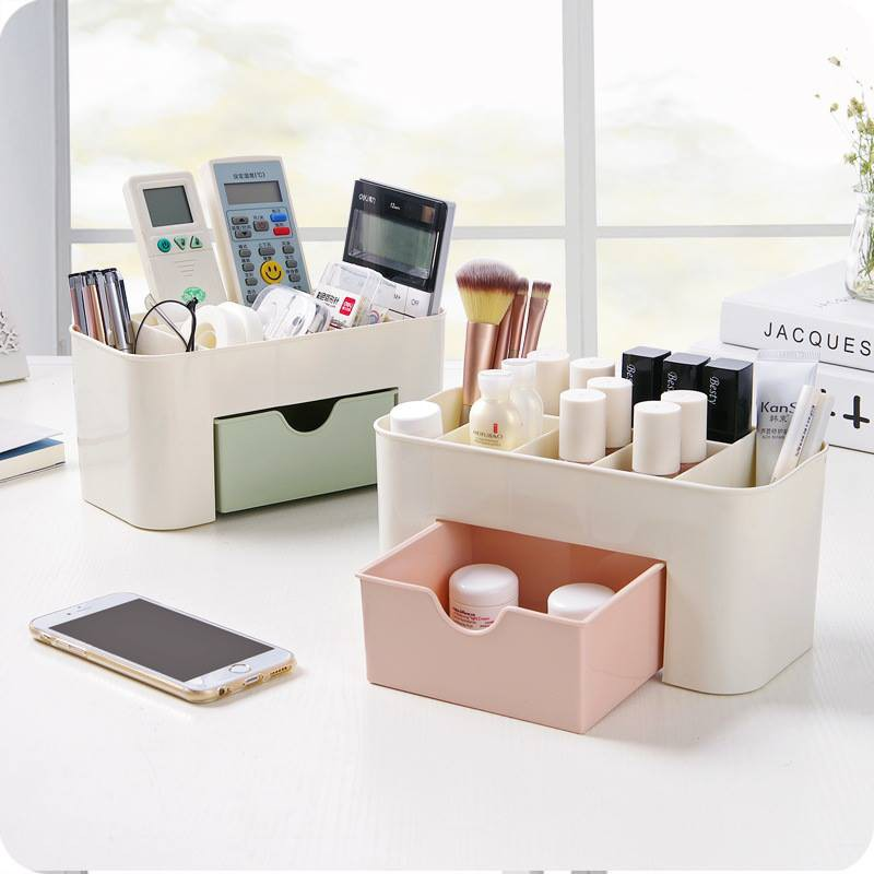 Kệ đựng mỹ phẩm bằng nhựa hộp khay đựng mỹ phẩm để bàn mini