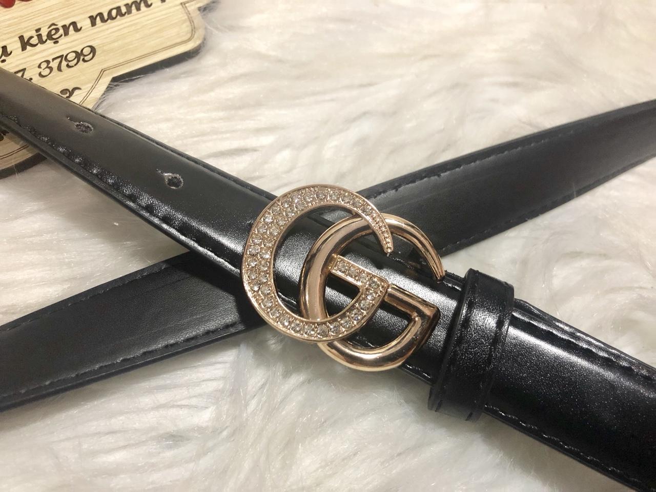 Nịt nữ bản 28cm mặt Chữ đính đá