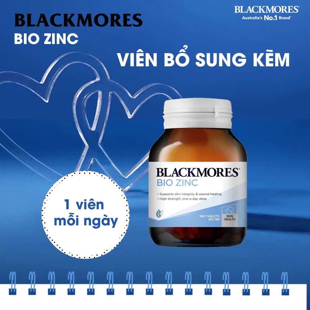 Viên uống bổ sung kẽm tự nhiên blackmores bio zinc 84 viên giảm mụn đẹp da, tăng sức đề kháng quatangme-com-vn