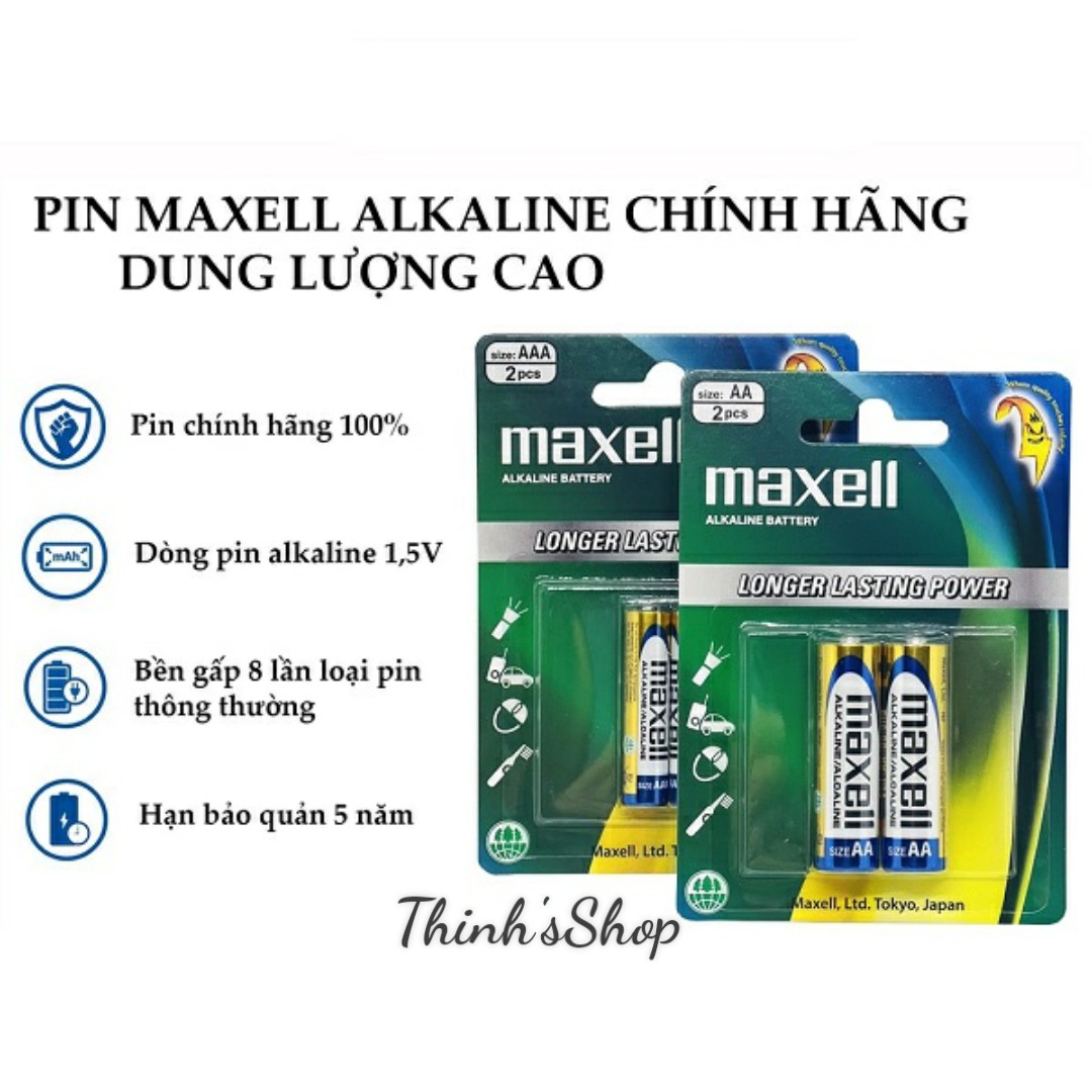 Pin tiểu aa maxell alkaline 1.5v