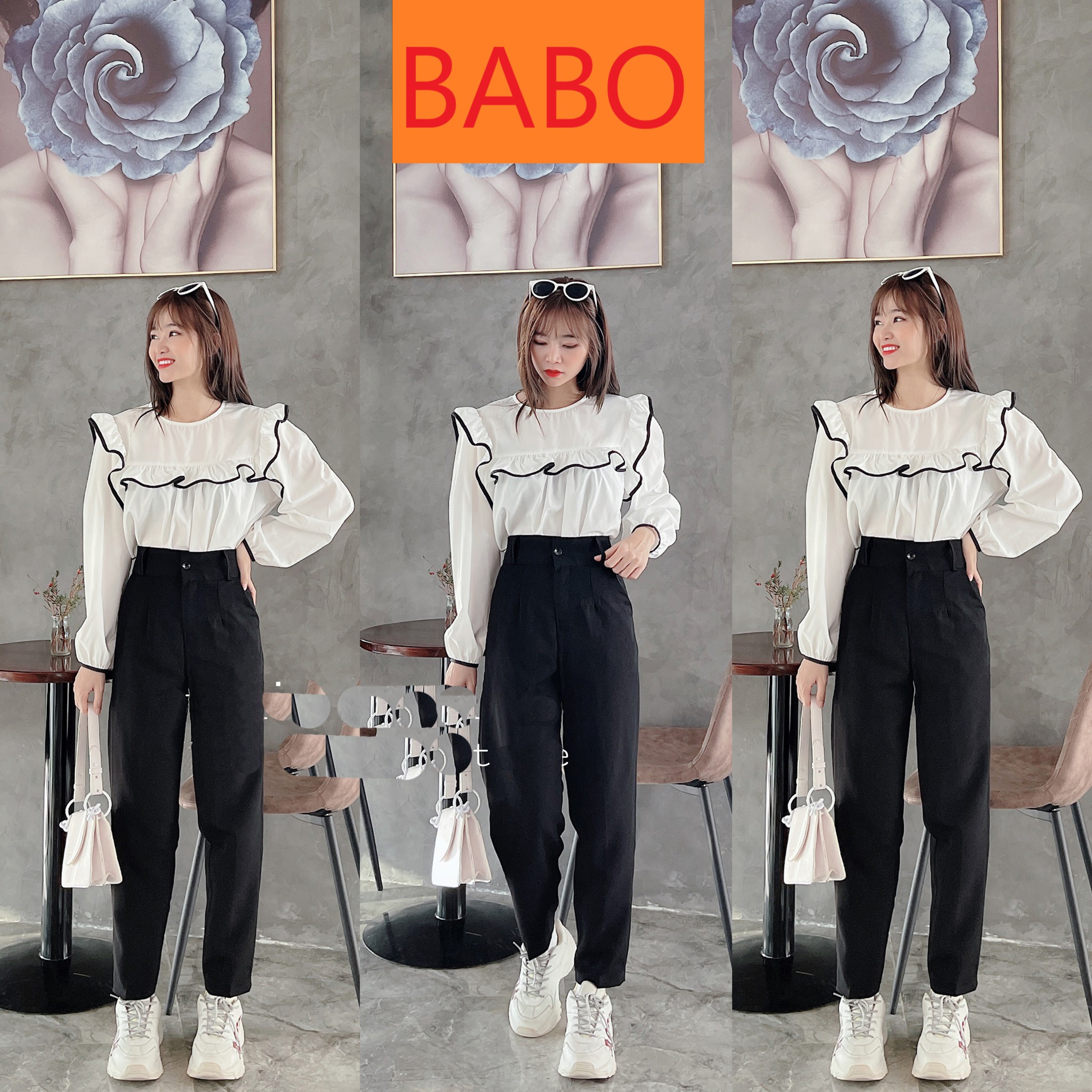 QUẦN TÂY NỮ LƯNG CAO HỌC SINH, QUẦN ÂU HỌC SINH NỮ, QUẦN TÂY NỮ ĐI HỌC ĐEN LƯNG CAO, NĂNG ĐỘNG THỜI TRANG, TRẺ TRUNG MANG ĐẬM PHONG CÁCH HỌC SINH, THỜI TRANG BABO