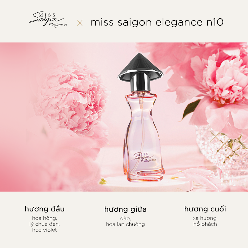 Nước hoa nữ miss saigon elegance edp n10 15ml - hộp màu đỏ