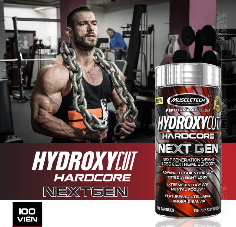 Đốt mỡ- Muscletech Hydroxycut Hardcore Next Gen 100v