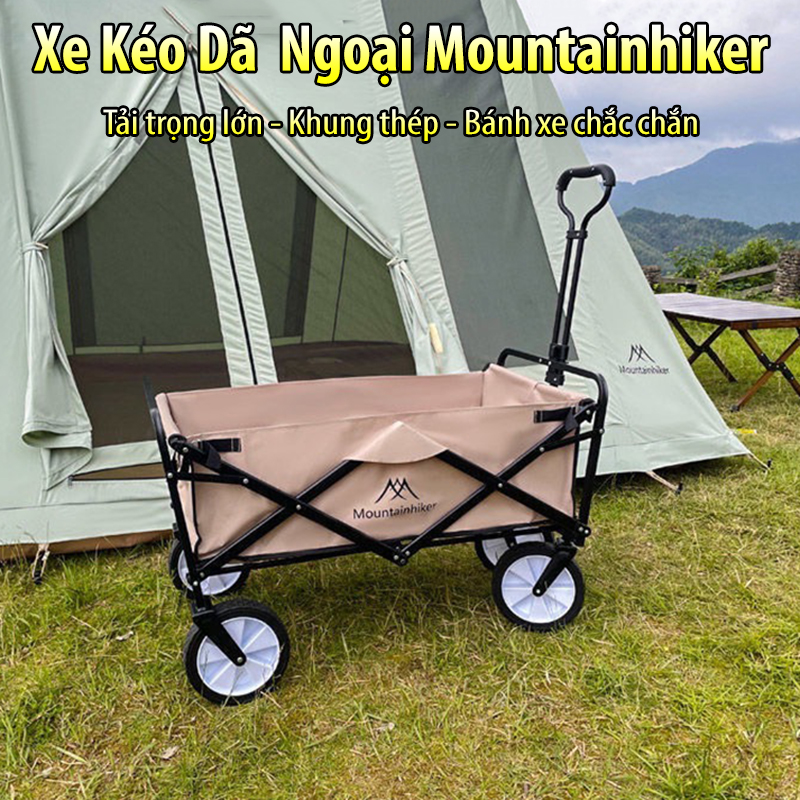 Xe đẩy du lịch dã ngoại gấp gọn đa năng, xe kéo cắm trại du lịch thiết kế nhỏ gọn thông minh tải trọng 100kg