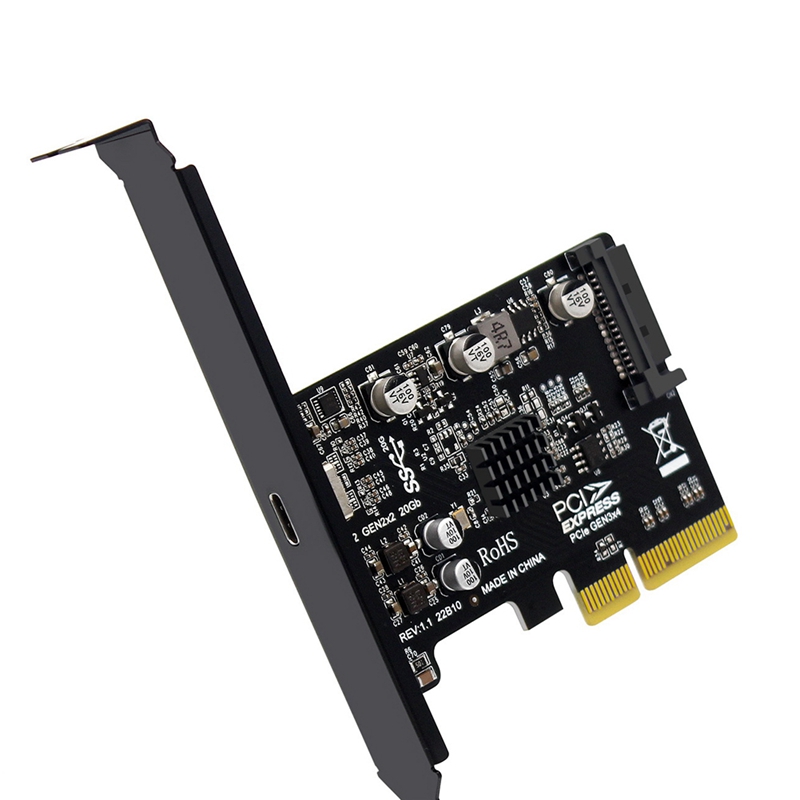 Usb pcie card type c pci-express 4x to usb 3.2 gen 2x2 asm3242 chipset for windows 8/10/linux