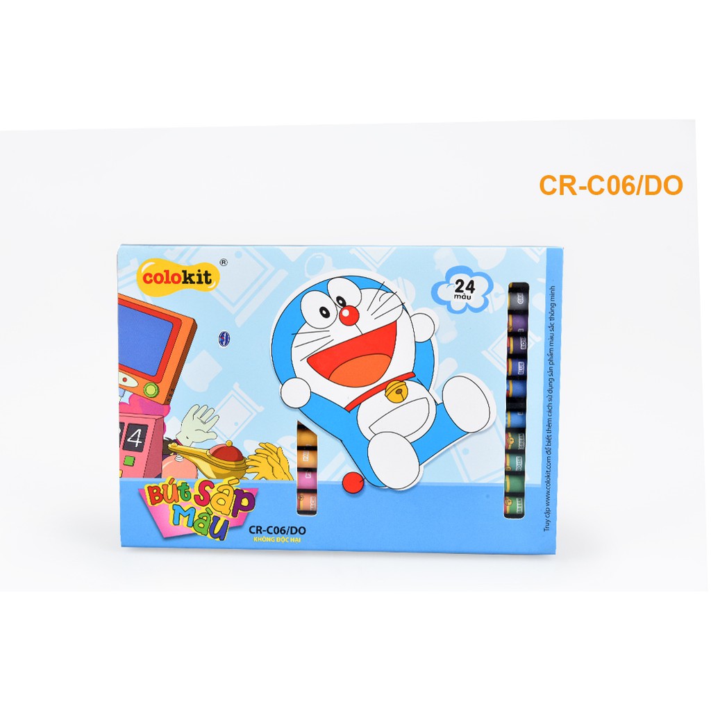 [HCM]Bút sáp màu colokit cr-c06/do - hình ảnh nhân vật hoạt hình Doraemon (hộp 24 màu) đa dạng mẫu mã chất lượng sản phẩm đảm bảo và cam kết hàng đúng như mô tả