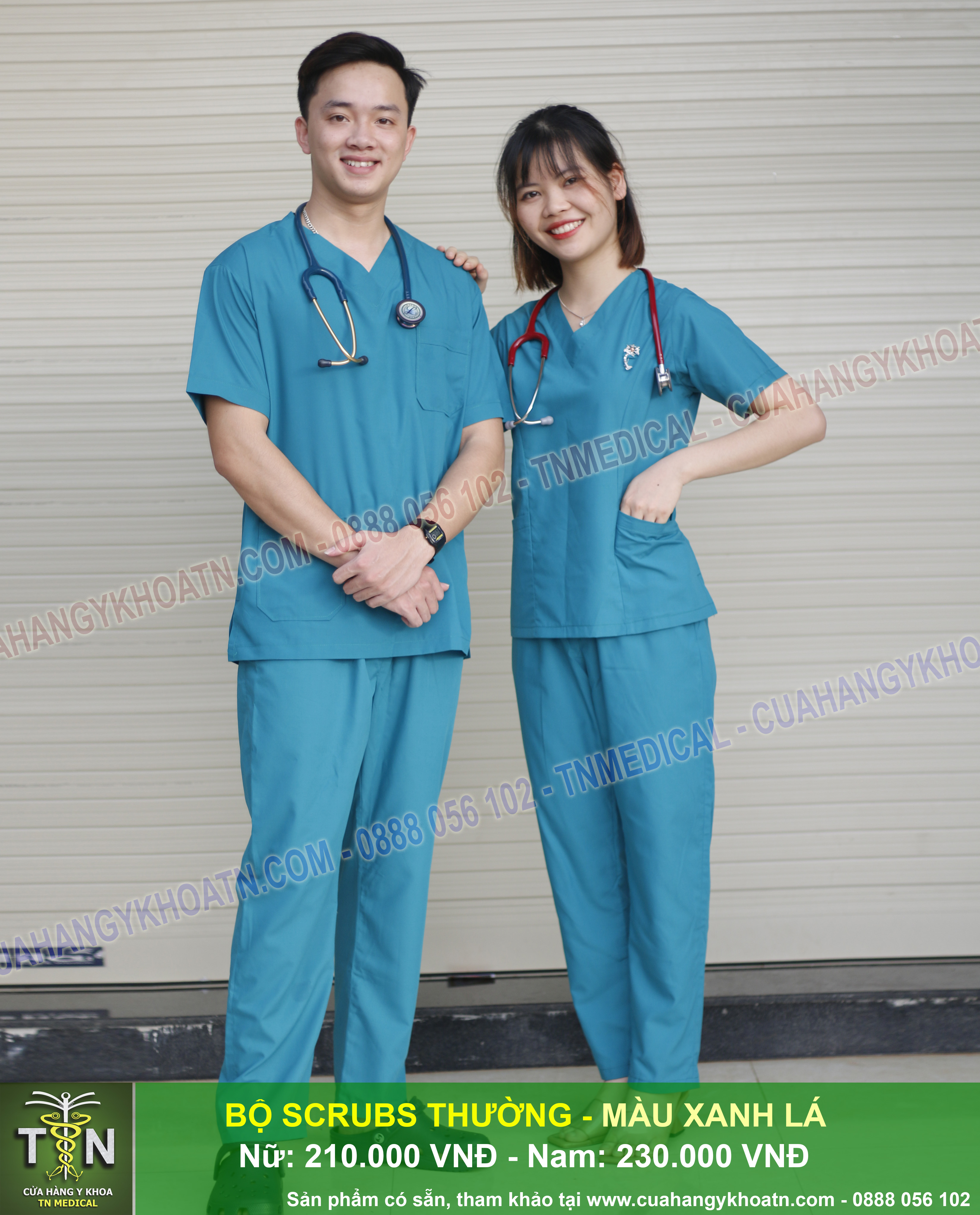 Bộ Scrubs Bác Sĩ Vải Thường - Thương Hiệu TN Medical