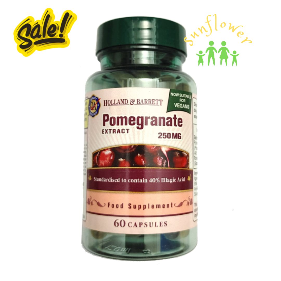 Viên Chống Nắng Tinh Chất Lựu Trắng Da Pomegranate Holland & Barrett 250mg 60 viên của Anh