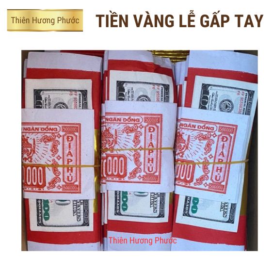 Tiền vàng lễ gấp tay 10 thếp