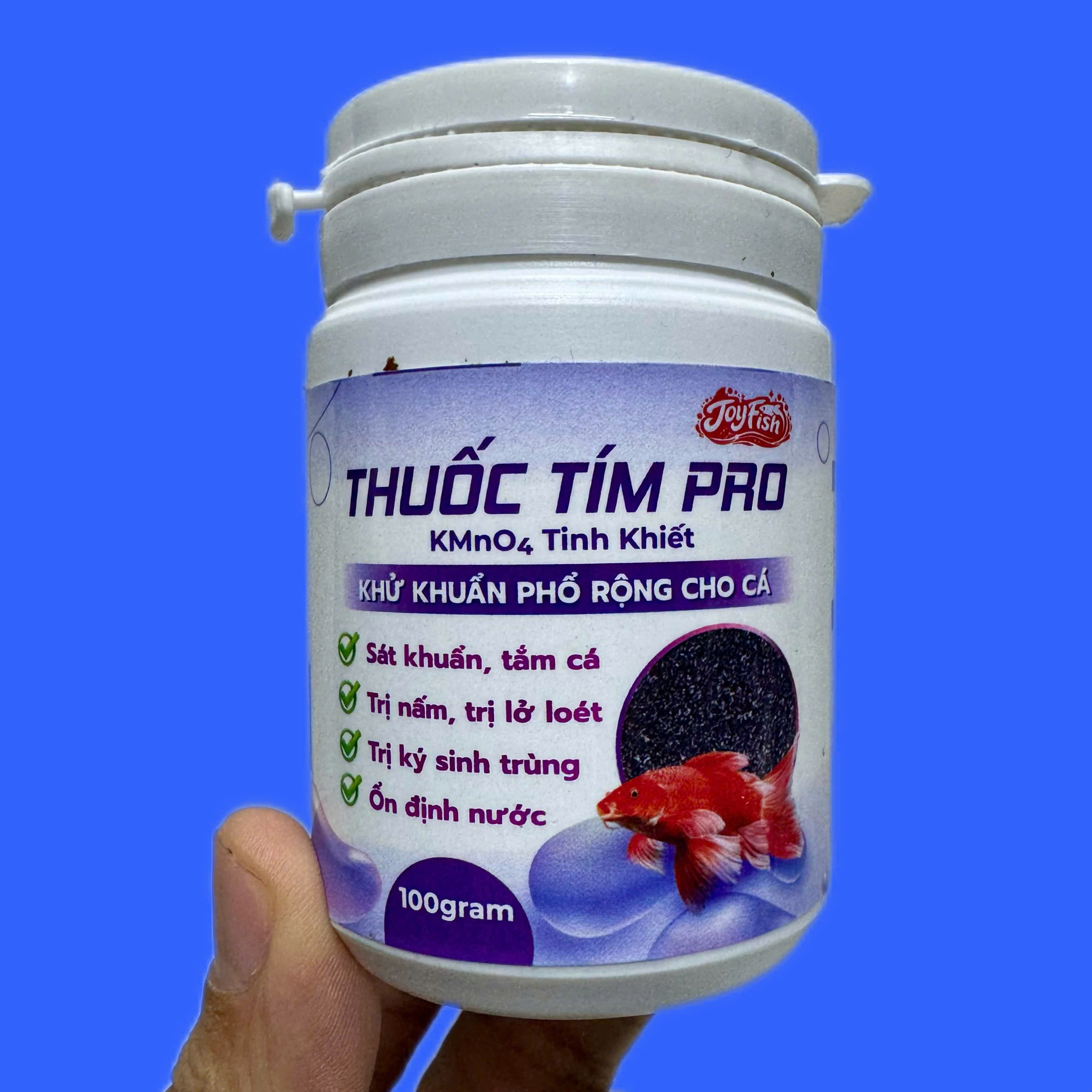 Bột Tím JoyFish Sát Trùng Cho Bể Cá, Tắm Cá, Diệt Nấm, Lỡ Loét Cho Cá Cảnh
