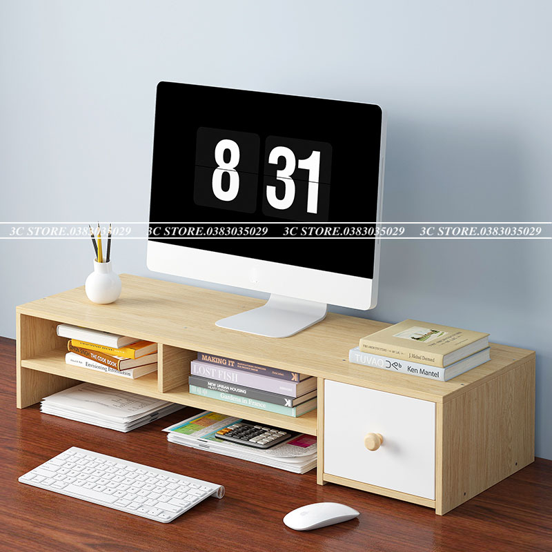 🆕 mẫu mới 2023 🆕🌸 kệ để máy tính, laptop - kệ sách để bàn làm việc có ngăn tủ🌸