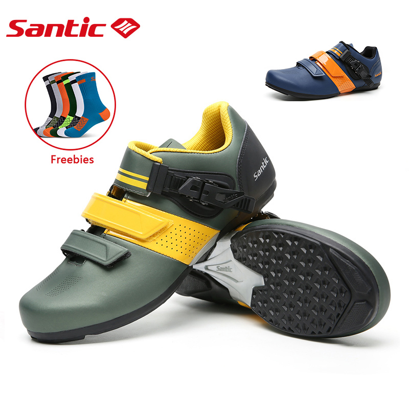 Santic Giày đạp xe không khóa cho nam - Giày đạp xe chuyên nghiệp đế thoáng khí - Giày đạp xe không khóa cho nữ WS21034