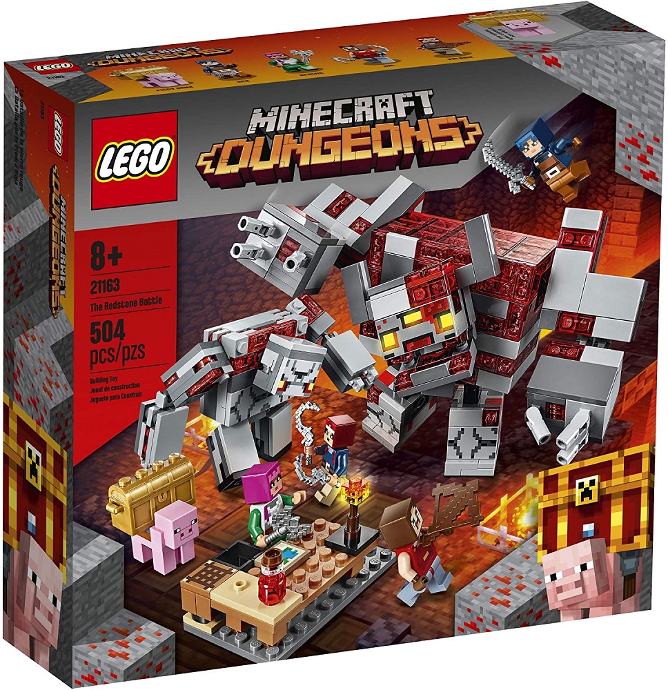 Lego usa minecraft 21163 - đại chiến đá đỏ
