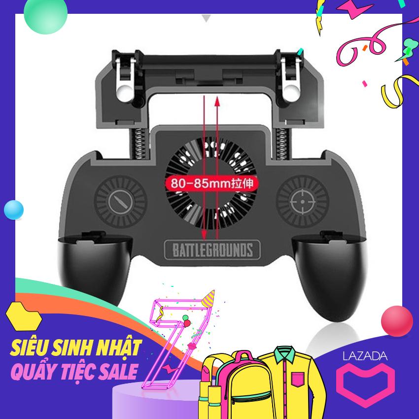 Tay cầm chơi game pubg kèm quạt tản nhiệt và pin dự phòng 4000 mah
