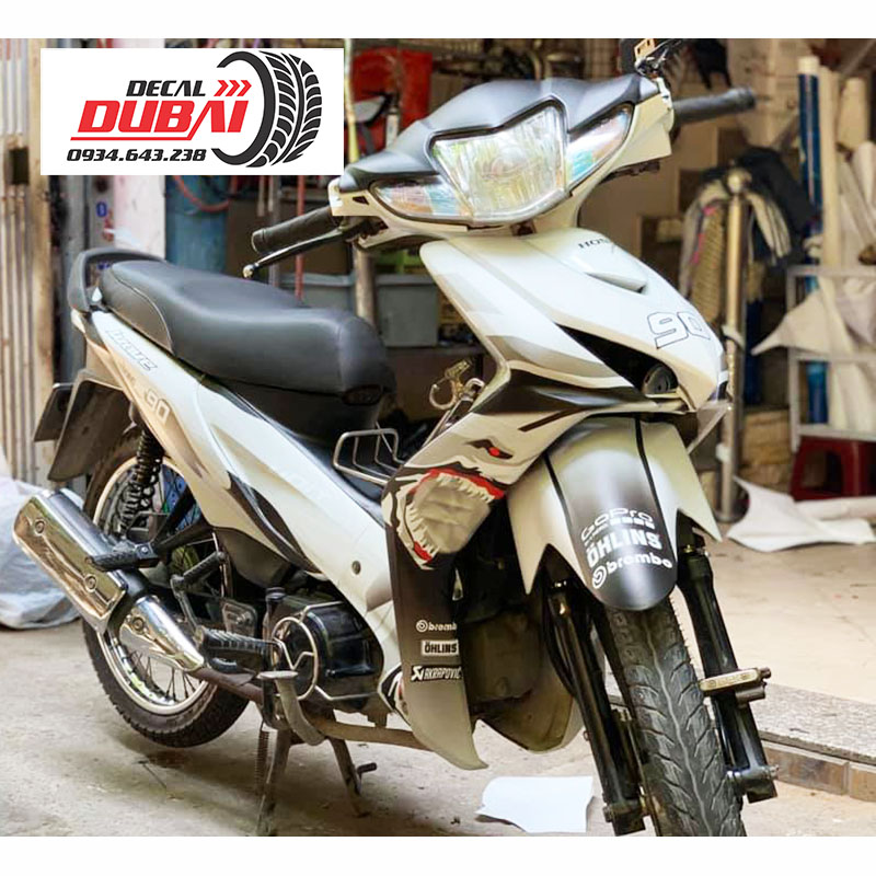 Tem Trùm Wave S110 Cá Mập Đen Trắng