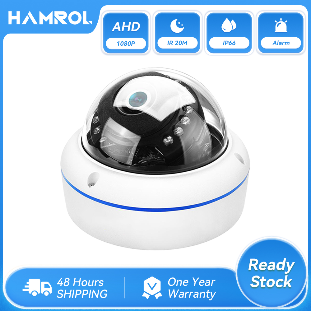 Hamrol Vandal-proof AHD Camera 2MP High Resolution 15pcs IR LED Nightvision Indoor/Outdoor AHD CCTV Security Camera